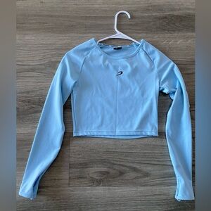 BOXRAW Women’s Blue Long-Sleeve Crop Top